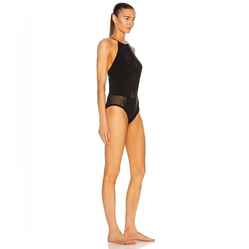 Wolford Deep Raspberry Halter One-Piece Swimsuit - Picture 3 of 13